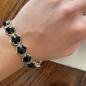 Kendra Scott Black and Gold Link Bracelet